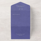 Moderner Periwinkle Minimaler QR-Code für Monogram All In One Einladung (Außenbereich)