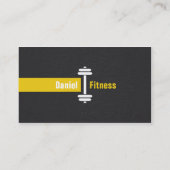 Moderner Personal Trainer für Schwarze Fitness mit Visitenkarte (Rückseite)