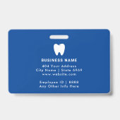 Moderner Personalausweis | Dentis Logo Foto Busine Ausweis (Rückseite)