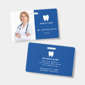 Moderner Personalausweis | Dentis Logo Foto Busine Ausweis (Vorder- & Rückseite)