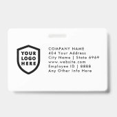 Moderner Personalausweis | Logo Foto Geschäftsmita Ausweis (Rückseite)