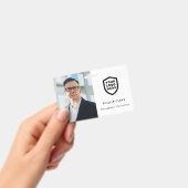 Moderner Personalausweis | Logo Foto Geschäftsmita Ausweis (Handheld)