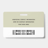 Moderner Personalausweis | Logo Foto Geschäftsmita Ausweis (Rückseite)