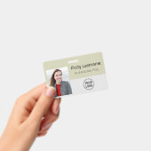 Moderner Personalausweis | Logo Foto Geschäftsmita Ausweis (Handheld)