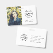 Moderner Personalausweis | Logo Foto Geschäftsmita Ausweis (Front & Back)