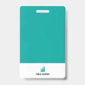 Moderner Personalausweis Minimalistisch Grüner Mit Ausweis (Rückseite)