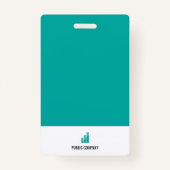 Moderner Personalausweis Minimalistisch Grüner Mit Ausweis (Rückseite)