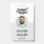 Moderner Personalausweis Minimalistisch Mitarbeite Ausweis (Vorderseite)