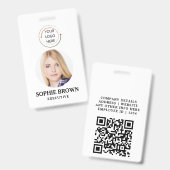Moderner Personalausweis | Minimalistischer Geschä Ausweis (Vorder- & Rückseite)
