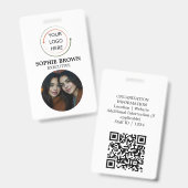 Moderner Personalausweis | Minimalistischer Geschä Ausweis (Front & Back)