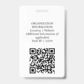 Moderner Personalausweis | Minimalistischer Geschä Ausweis (Back)