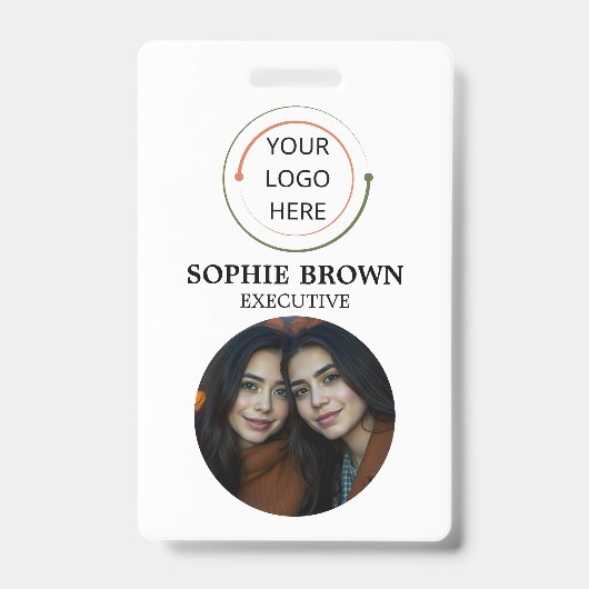 Moderner Personalausweis | Minimalistischer Geschä Ausweis (Front)