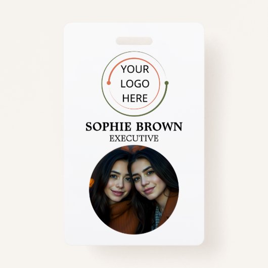 Moderner Personalausweis | Minimalistischer Geschä Ausweis (Vorderseite)