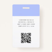 Moderner Personalausweis | Minimalistischer Geschä Ausweis (Rückseite)