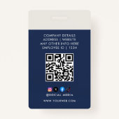 Moderner Personalausweis | Minimalistischer Mitarb Ausweis (Rückseite)