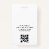 Moderner Personalausweis | Minimalistischer Mitarb Ausweis (Rückseite)