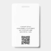 Moderner Personalausweis | Minimalistischer Mitarb Ausweis (Back)