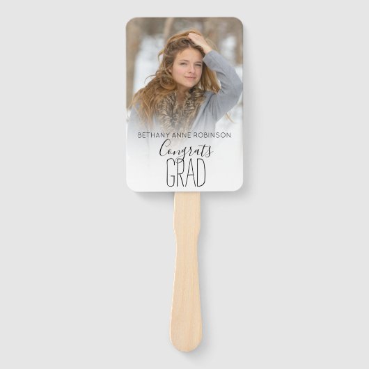 Moderner Personalisierter 2-Foto-Abschluss Fächer (Vorderseite)