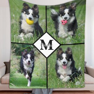Moderner Personalisierter 4-Fotolack-Hund Fleecedecke
