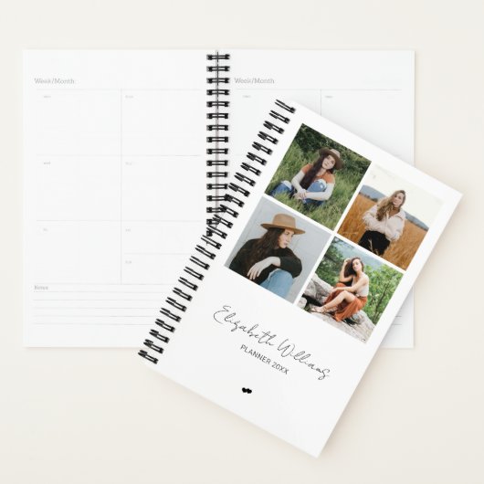 Moderner Personalisierter 4-Fotolackplaner Planer (Anzeige)