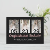 Moderner Personalisierter Abschluss für FotoCollag Karte (Stehend Vorderseite)