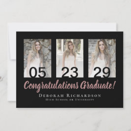 Moderner Personalisierter Abschluss für FotoCollag Karte