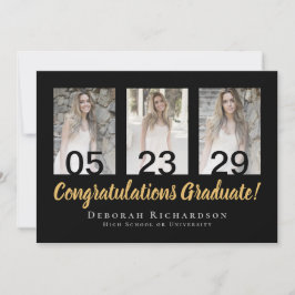 Moderner Personalisierter Abschluss für Fotosammlu Karte