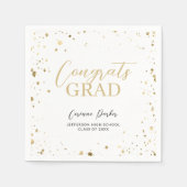 Moderner Personalisierter Abschluss Glitz Serviette (Vorderseite)