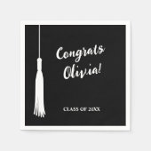 Moderner Personalisierter Abschluss Grad Tassel 20 Serviette (Vorderseite)