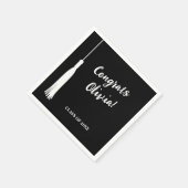 Moderner Personalisierter Abschluss Grad Tassel 20 Serviette (Ecke)