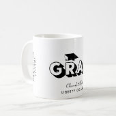 Moderner Personalisierter Abschluss Kaffeetasse (Vorderseite Links)