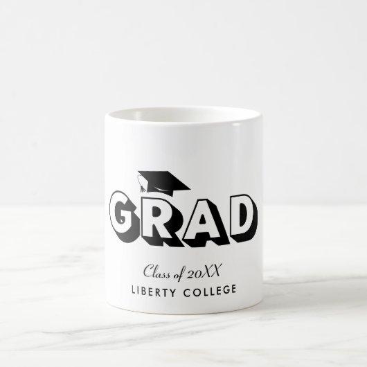 Moderner Personalisierter Abschluss Kaffeetasse (Mittel)