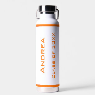 Moderner Personalisierter Abschluss Orange Trinkflasche