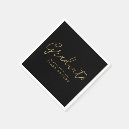 Moderner Personalisierter Abschluss Serviette (Ecke)