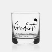 Moderner Personalisierter Abschluss Whiskyglas (Vorderseite)