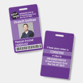 Moderner Personalisierter Arzt Assistenzausweis Ausweis (Vorder- & Rückseite)