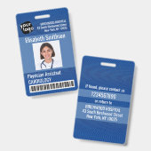 Moderner Personalisierter Arzt Assistenzausweis Ausweis (Vorder- & Rückseite)