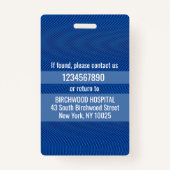 Moderner Personalisierter Arzt Assistenzausweis Ausweis (Rückseite)