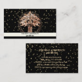 Moderner Personalisierter Baum des Lebens - farben Visitenkarte (Vorne/Hinten)