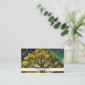 Moderner Personalisierter Baum des Lebens - farben Visitenkarte (Stehend Vorderseite)