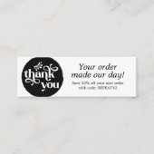 Moderner Personalisierter Bestellkreis Dankeschön  Mini Visitenkarte (Vorderseite)