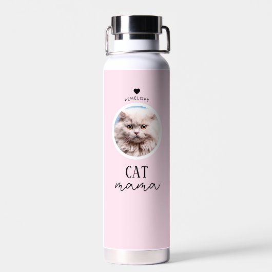 Moderner Personalisierter Cat Mama Benutzerdefinie Trinkflasche (Rückseite)