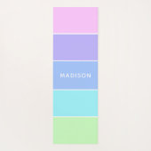 Moderner Personalisierter Colorblock-Name Yogamatte (Rückseite)