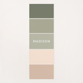 Moderner Personalisierter Colorblock-Name Yogamatte (Vorderseite)