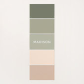 Moderner Personalisierter Colorblock-Name Yogamatte (Rückseite)