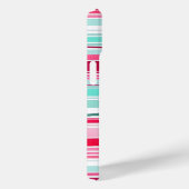 Moderner Personalisierter Cyan Magenta-Name Case-Mate iPhone Hülle (Rückseite / Rechts)