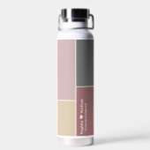 Moderner Personalisierter Ehepaar mit Liebe Trinkflasche (Rückseite)