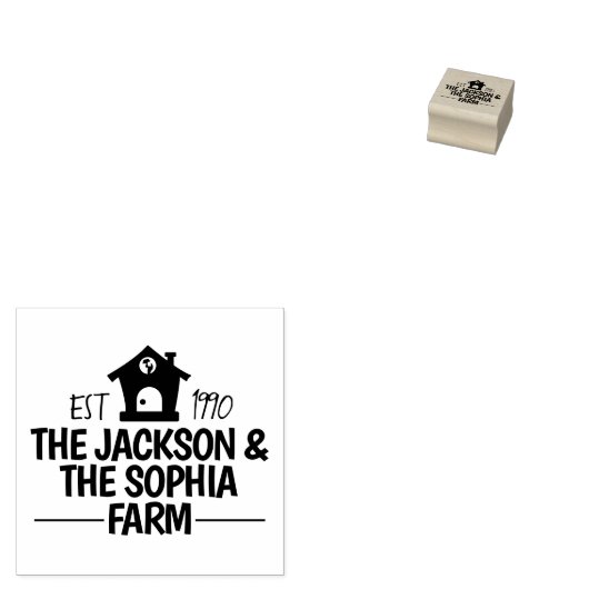 Moderner Personalisierter Eierhändler Name Schwarz Gummistempel (Stempel)