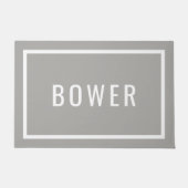 Moderner Personalisierter Familienname | Editierba Fußmatte (Vorderseite)