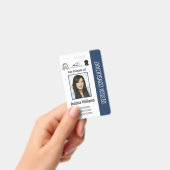 Moderner Personalisierter Firmenmitarbeiter Blue I Ausweis (Handheld)